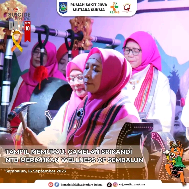 TAMPIL MEMUKAU, GAMELAN SRIKANDI NTB MERIAHKAN WELLNESS OF SEMBALUN